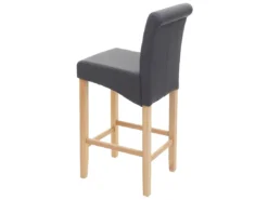 Tabouret De Bar MCW-C33 (lot De 2),gris Mat, Pieds Clair, Similicuir -Meilleur Meubles Magasin tabouret haut 24547555