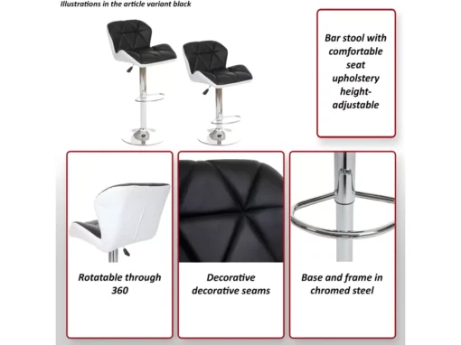 Tabouret De Bar MCW-A92 (lot De 2),bordeaux -Meilleur Meubles Magasin tabouret haut 24547743