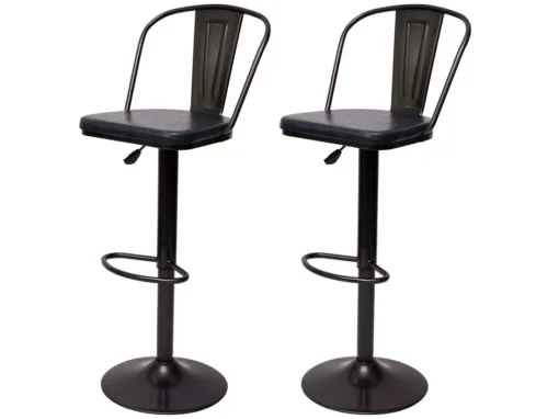Tabouret De Bar MCW-H10a (lot De 2),vintage Noir-gris -Meilleur Meubles Magasin tabouret haut 24547829