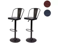 Tabouret De Bar MCW-H10a (lot De 2),vintage Noir-gris -Meilleur Meubles Magasin tabouret haut 24547843