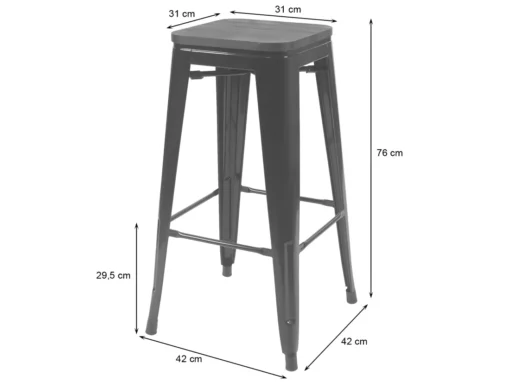 Tabouret De Bar MCW-A73 Métal Empilable,vert -Meilleur Meubles Magasin tabouret haut 24547847