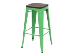 Tabouret De Bar MCW-A73 Métal Empilable,vert -Meilleur Meubles Magasin tabouret haut 24547849