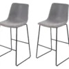 Tabouret De Bar MCW-E54 (lot De 2),similicuir, Aspect Daim, Gris -Meilleur Meubles Magasin tabouret haut 24547943
