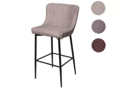 Tabouret De Bar MCW-H79,tissu / Textile Gris -Meilleur Meubles Magasin tabouret haut 24547975