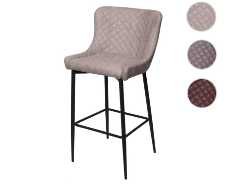 Tabouret De Bar MCW-H79,tissu / Textile Gris -Meilleur Meubles Magasin tabouret haut 24547975