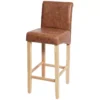 Tabouret De Bar MCW-C33,imitation Daim, Pieds Clairs, Tissu/textile -Meilleur Meubles Magasin tabouret haut 24548027