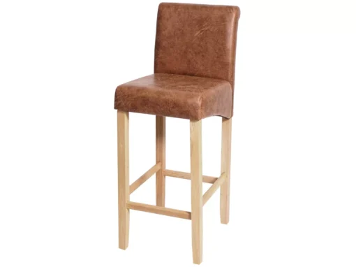 Tabouret De Bar MCW-C33,imitation Daim, Pieds Clairs, Tissu/textile -Meilleur Meubles Magasin tabouret haut 24548027
