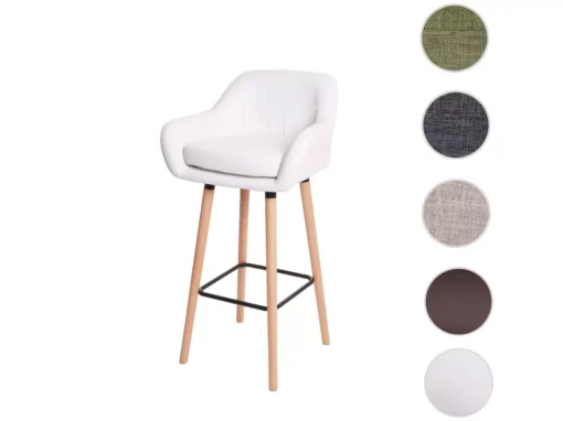 Tabouret De Bar Vaasa T381,simili Cuir, Blanc -Meilleur Meubles Magasin tabouret haut 24548075