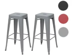 Tabouret De Bar MCW-A73 (lot De 2),gris -Meilleur Meubles Magasin tabouret haut 24548161
