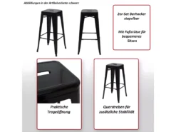 Tabouret De Bar MCW-A73 (lot De 2),gris -Meilleur Meubles Magasin tabouret haut 24548163