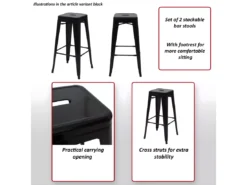 Tabouret De Bar MCW-A73 (lot De 2),gris -Meilleur Meubles Magasin tabouret haut 24548165