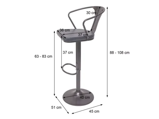Tabouret De Bar MCW-H10b (lot De 2),vintage Noir-crème -Meilleur Meubles Magasin tabouret haut 24548269
