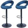 Tabouret De Bar MCW-F46 (lot De 2),velours, Pétrole -Meilleur Meubles Magasin tabouret haut 24548397
