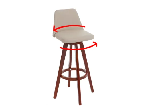 Tabouret De Bar MCW-C43 (lot De 2),crème, Pieds Foncés -Meilleur Meubles Magasin tabouret haut 24548619