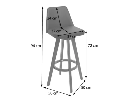 Tabouret De Bar MCW-C43 (lot De 2),crème, Pieds Foncés -Meilleur Meubles Magasin tabouret haut 24548621