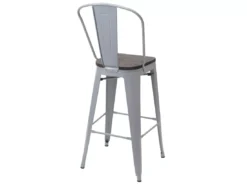 Tabouret De Bar MCW-A73, Assise En Bois Incluse,gris -Meilleur Meubles Magasin tabouret haut 24548977
