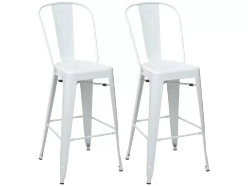 Tabouret De Bar MCW-A73 Métal (lot De 2),blanc -Meilleur Meubles Magasin tabouret haut 24549369