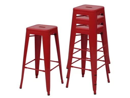 Tabouret De Bar MCW-A73 Métal (lot De 4),rouge -Meilleur Meubles Magasin tabouret haut 24549483