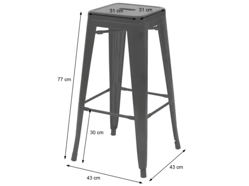 Tabouret De Bar MCW-A73 Métal (lot De 4),rouge -Meilleur Meubles Magasin tabouret haut 24549495