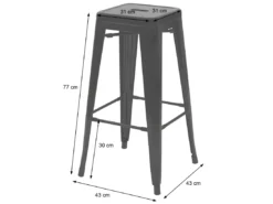 Tabouret De Bar MCW-A73 Métal (lot De 4),rouge -Meilleur Meubles Magasin tabouret haut 24549497