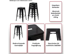 Tabouret De Bar MCW-A73 Métal (lot De 4),rouge -Meilleur Meubles Magasin tabouret haut 24549501