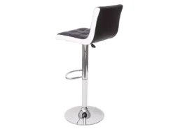 Tabouret De Bar MCW-G87 (lot De 2),similicuir Noir-blanc, Pied Chromé -Meilleur Meubles Magasin tabouret haut 24549645