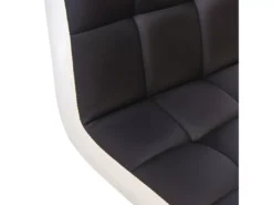 Tabouret De Bar MCW-G87 (lot De 2),similicuir Noir-blanc, Pied Chromé -Meilleur Meubles Magasin tabouret haut 24549649