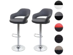 Tabouret De Bar MCW-F16 (lot De 2),gris/blanc -Meilleur Meubles Magasin tabouret haut 24549845