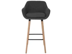 Tabouret De Bar Vaasa T381,Textile, Gris Foncé -Meilleur Meubles Magasin tabouret haut 24549887