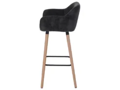 Tabouret De Bar Vaasa T381,Textile, Gris Foncé -Meilleur Meubles Magasin tabouret haut 24549889