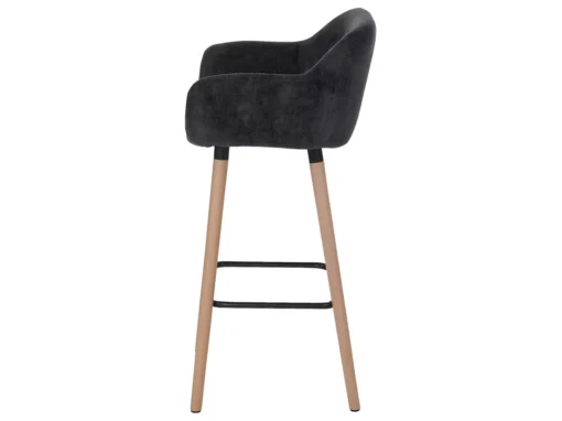 Tabouret De Bar Vaasa T381,Textile, Gris Foncé -Meilleur Meubles Magasin tabouret haut 24549889
