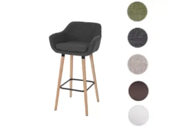 Tabouret De Bar Vaasa T381,Textile, Gris Foncé -Meilleur Meubles Magasin tabouret haut 24549899