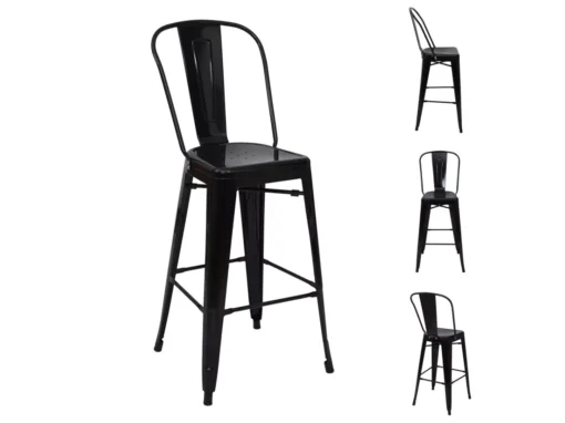 Tabouret De Bar MCW-A73 Métal (lot De 4),noir -Meilleur Meubles Magasin tabouret haut 24550031