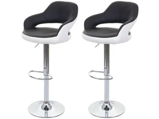 Tabouret De Bar MCW-F16 (lot De 2),noir/blanc -Meilleur Meubles Magasin tabouret haut 24550155