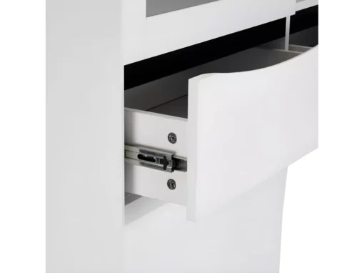 Vitrine Lyon Avec 4 Portes Et 4 Niches - MDF Et Bois - Blanc -Meilleur Meubles Magasin vitrine 18874661