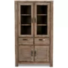 Vitrine Alaska Avec 4 Portes Et 4 Tiroirs - Acacia Massif Et MDF - Marron -Meilleur Meubles Magasin vitrine 18874719