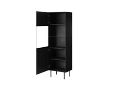 Vitrine PALACE 60 Cm 1D Noir Mat / Chêne Craft -Meilleur Meubles Magasin vitrine 21867233
